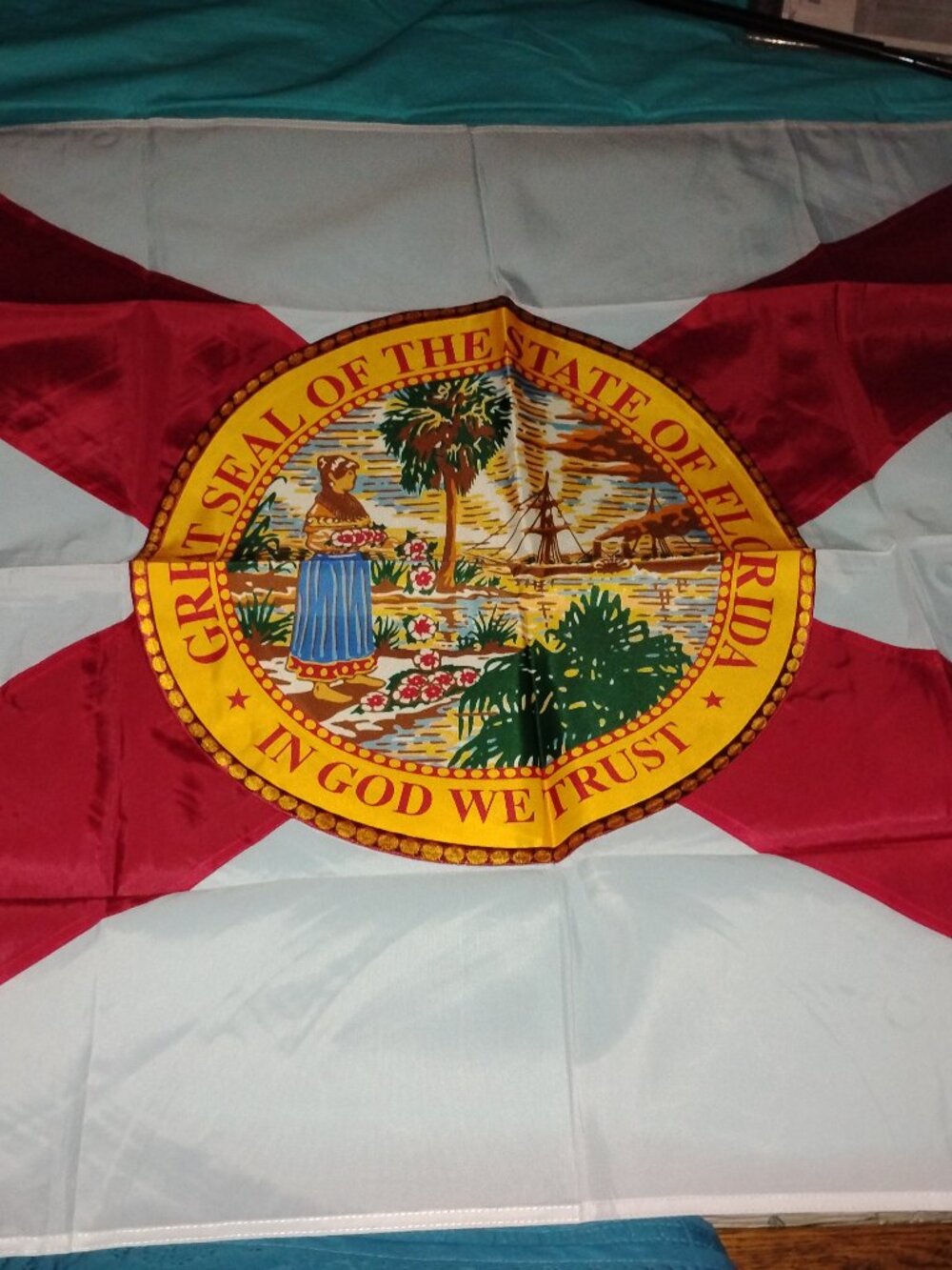 Florida Flag 3X5 Double Sided Embroidered- Heavy Duty Florida State Flag